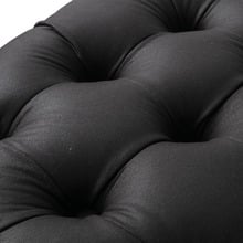 Athena Round Faux Leather Ottoman